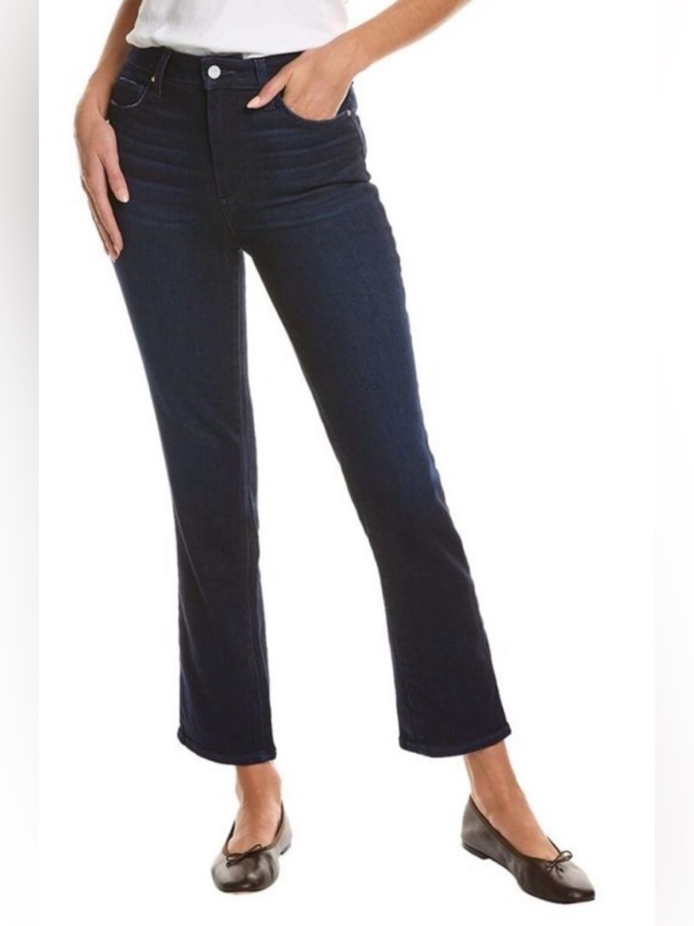 Paige Knockout Solstice Ultra High Rise Straight Leg Jeans Size 32 NWT